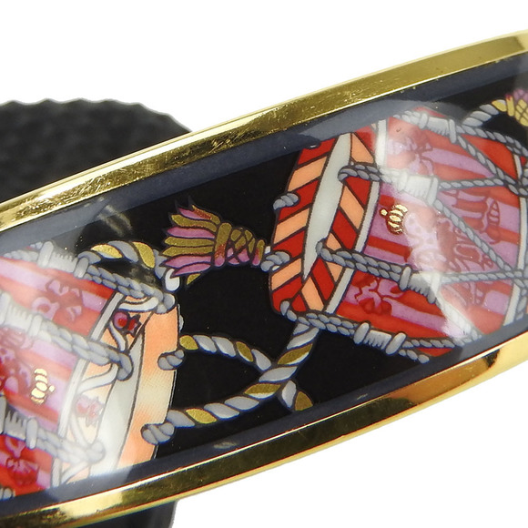 Hermes Hermes Emilel GM Cloisonne Bracelet Multicolor Metal Bangle - Picture 7 of 9